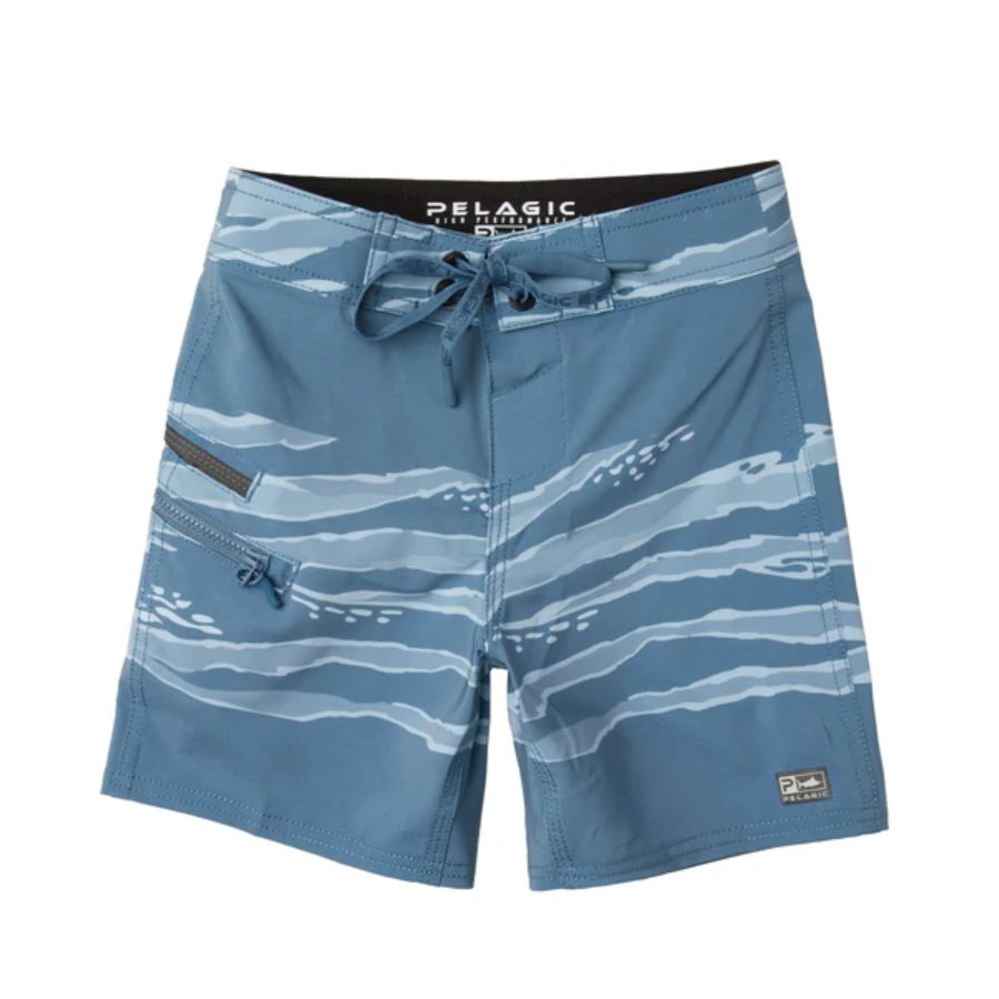 PELAGIC KIDS STRIKE WAHOO CAMO BOARDSHORTS