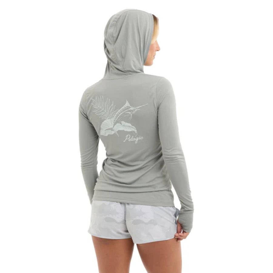 PELAGIC WOMEN'S AQUATEK TROPIC MARLIN HOODED FISHING SHIRT