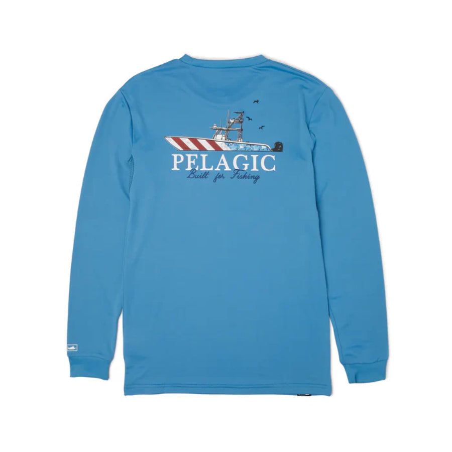 PELAGIC YOUTH AQUATEK FISH N STRIPES FISHING SHIRT
