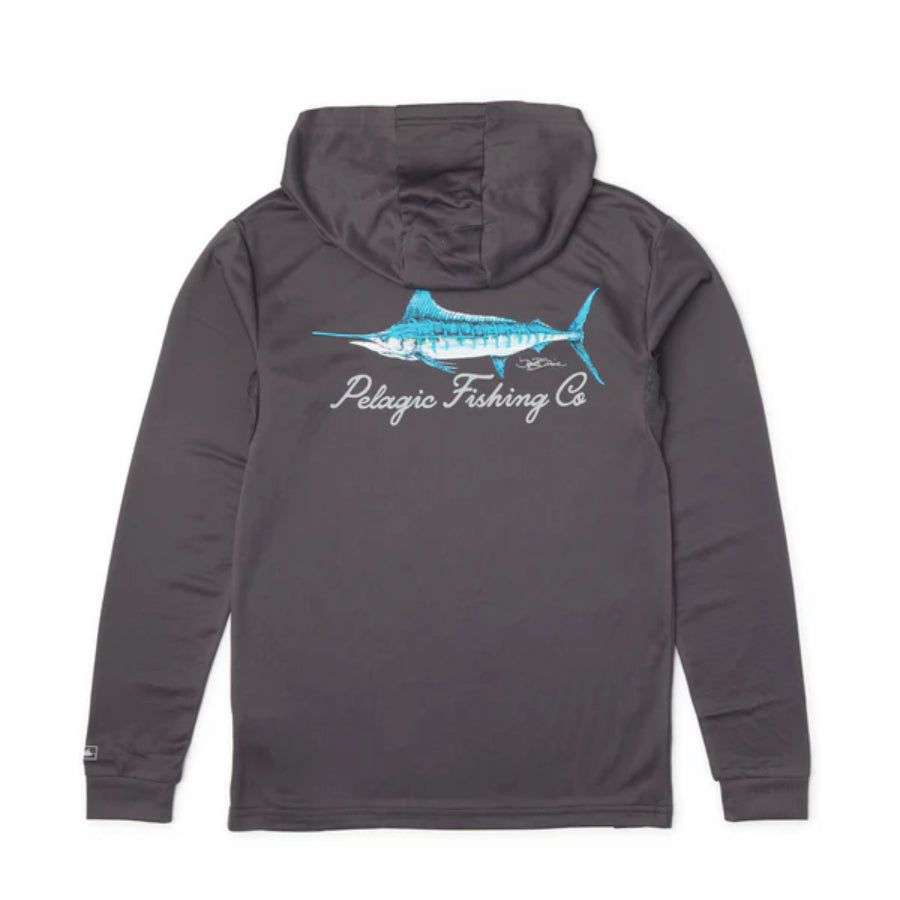 PELAGIC YOUTH AQUATEK GOIONE MARLIN HOODED FISHING SHIRT