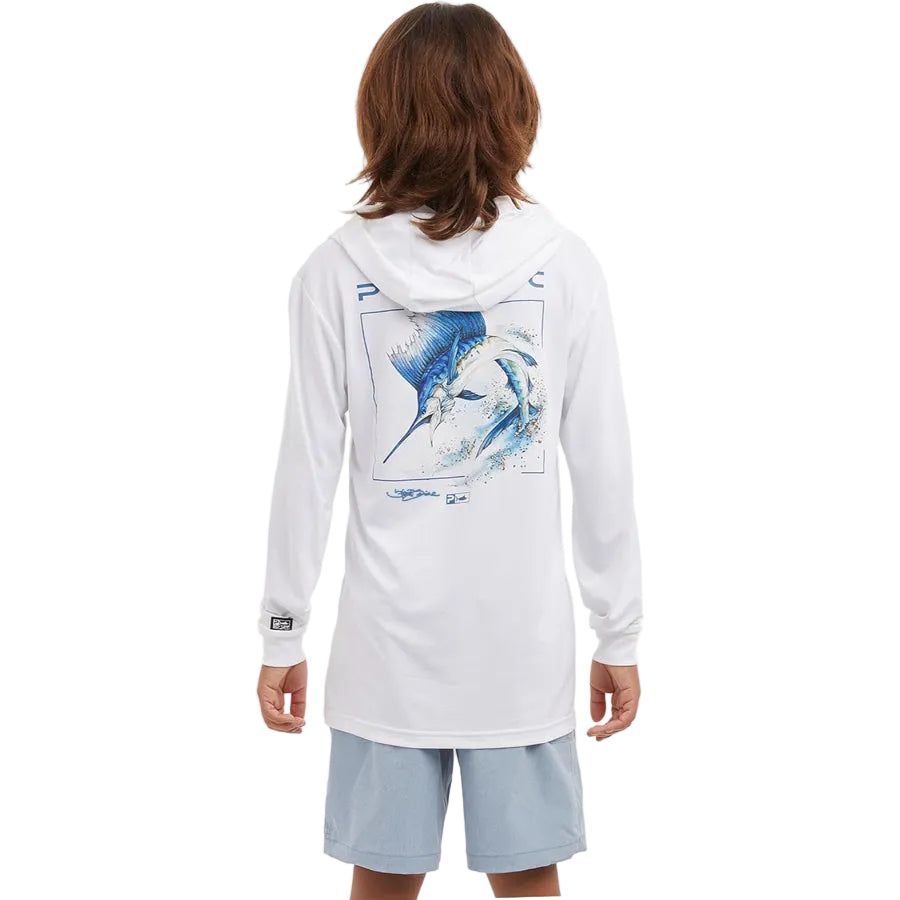 PELAGIC YOUTH AQUATEK GOIONE SAILFISH HOODED FISHING SHIRT