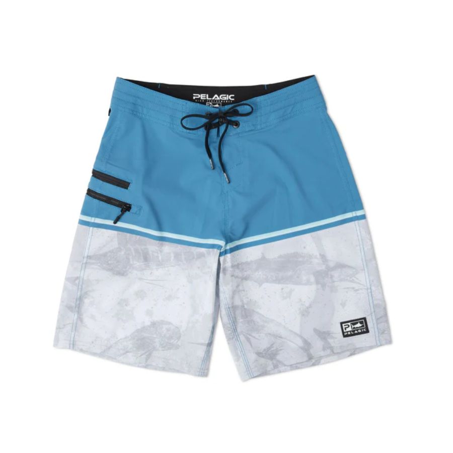 PELAGIC YOUTH STRIKE OPEN SEAS CAMO BOARDSHORTS