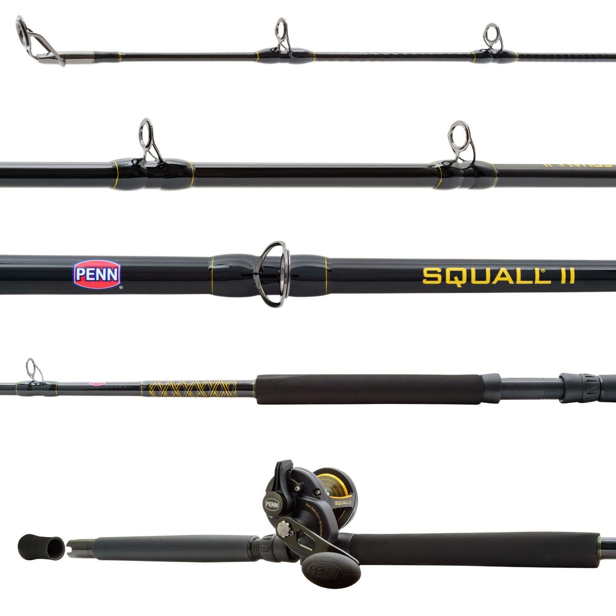 Penn Squall II SQLII40LD2040C70LB Lever Drag Combo (SQLII40LD Reel with 7', 1pc., 20-40lb., Medium)