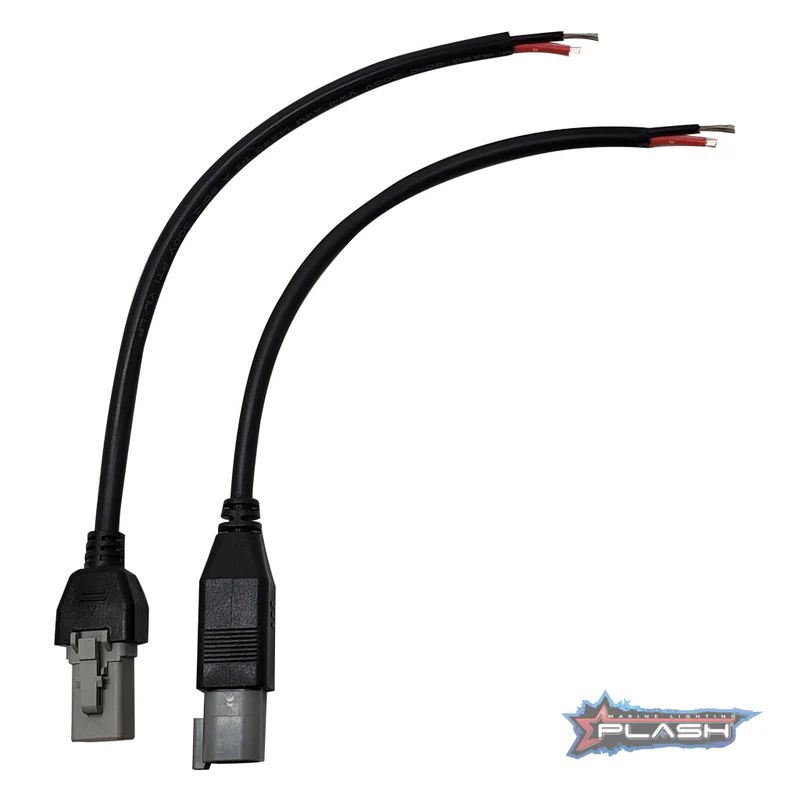 PLASH LIGHTING DTP/ATP Connector Pigtail Kit (Male + Female)