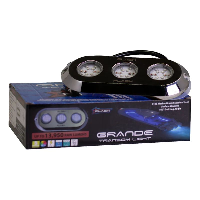 PLASH LIGHTING Grande 180W Underwater Transom Light - RGB (SINGLE)