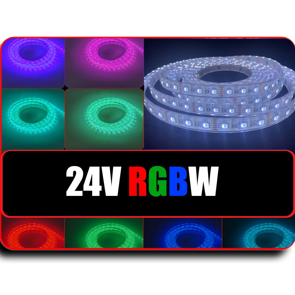 Waterproof Flexible Light Strip - IP68 - 24V RGBW Color Changing