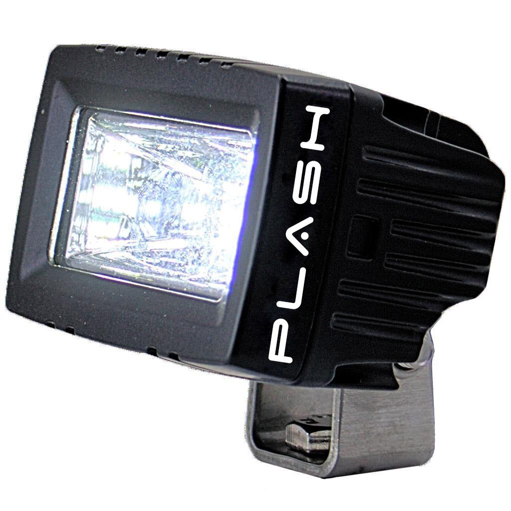Plashlights 20W Single Light Low Profile LED Light - 120 Degree Scene Flood - DuPont Marine Black
