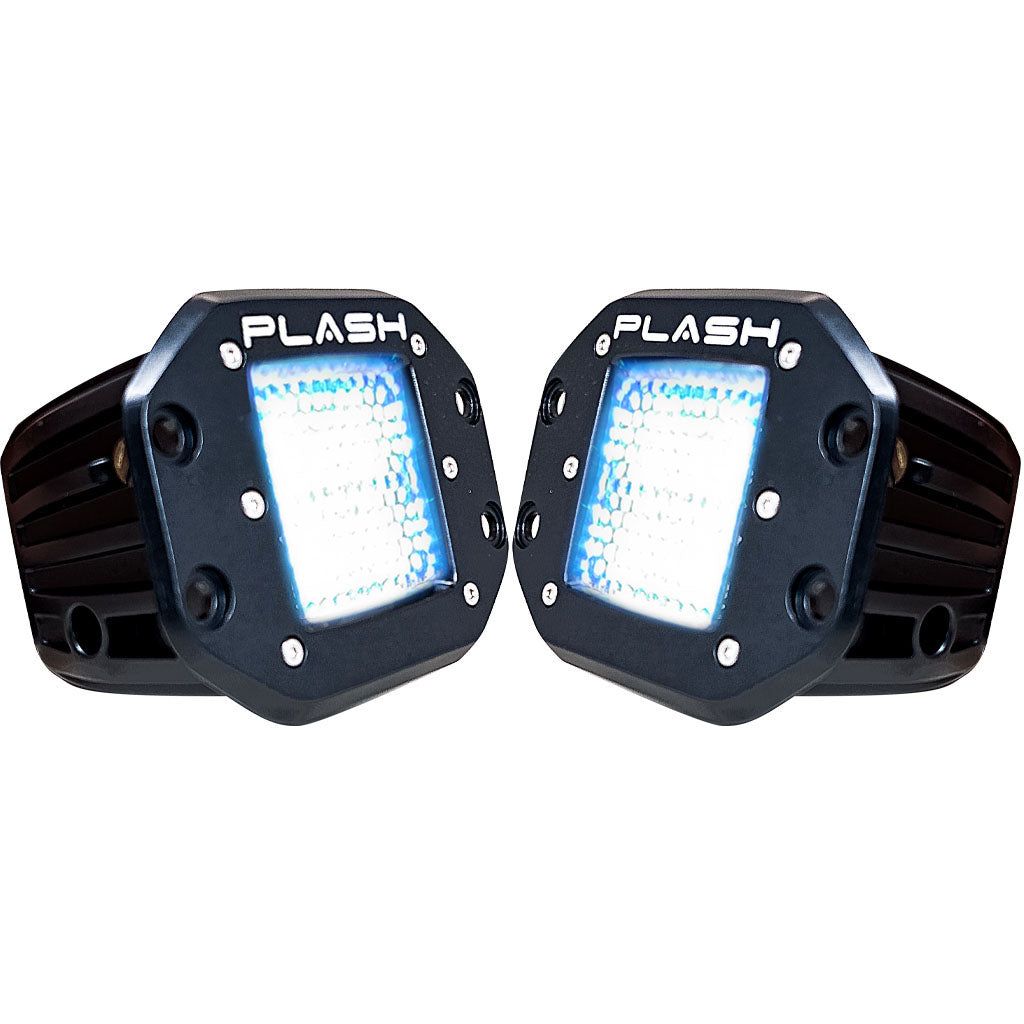Cube Lights - 40W Flush Mounted LED - 160° Diffused - Pair