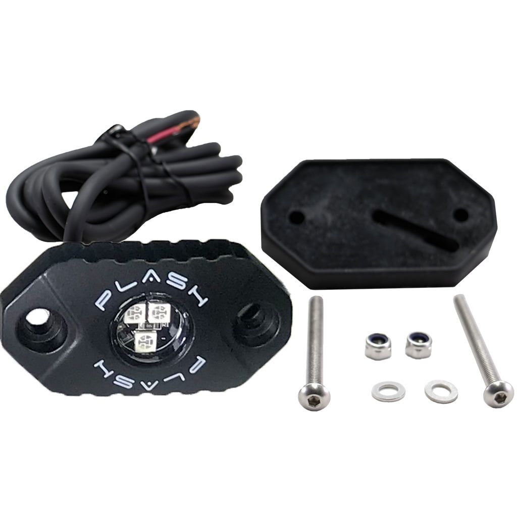 Plashlights LED Rock Light (RGB Single Light / Black Housing)