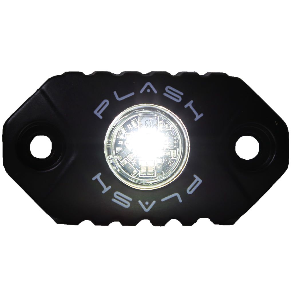 Plashlights LED Rock Light (White Single Light / Black Housing)