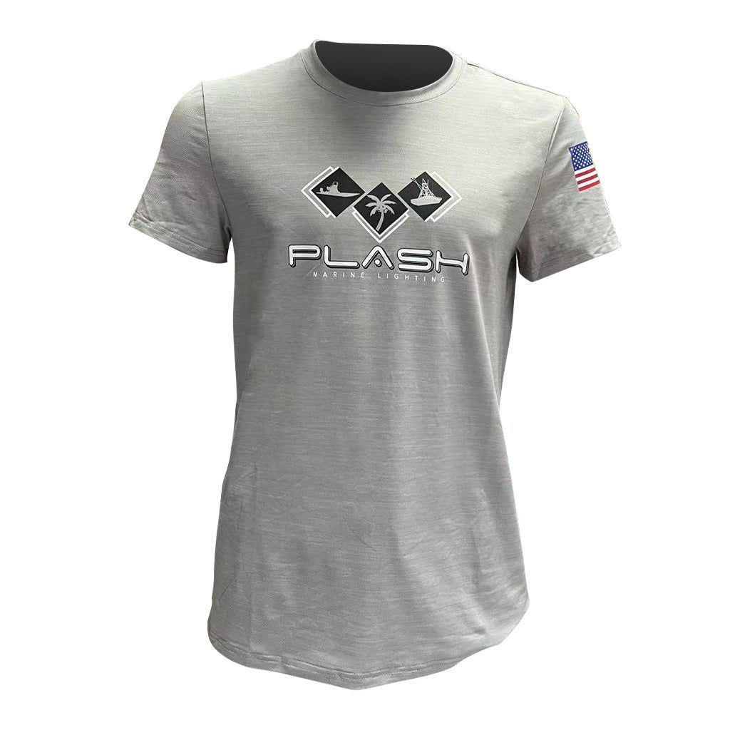 PLASH Performance SS Fishing Shirts Light Gray