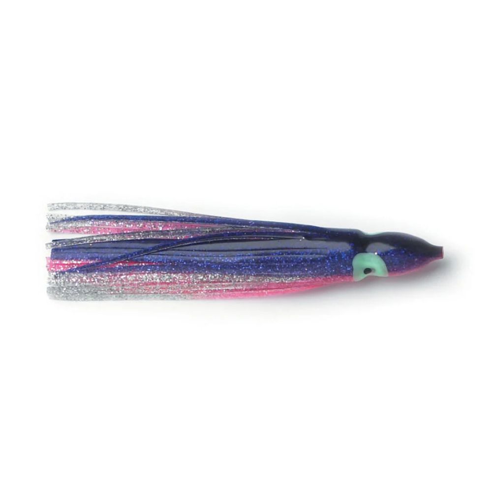 P-Line SQ45-244 4 1/2" Sunrise Squid Skirt - Pink / Purple / Silver (5 Pack)