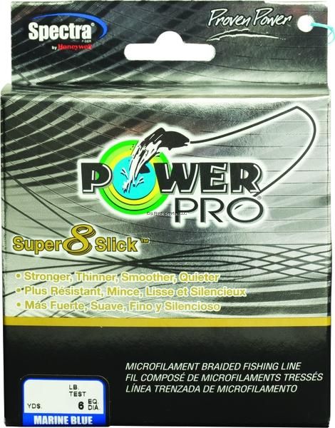 Power Pro Super 8 Slick Braided Fishing Line 30 Pounds 150 Yards - Marine Blue (HN)