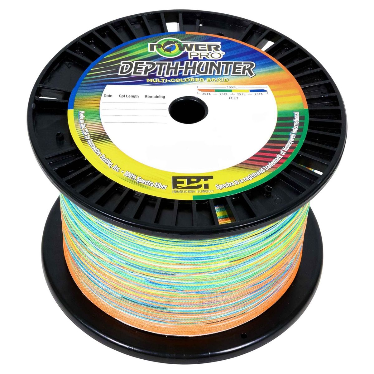 Power Pro 21100800333J Depth Hunter Metered Line (80lb., 333yds., 1000ft.) - Multi-Colored