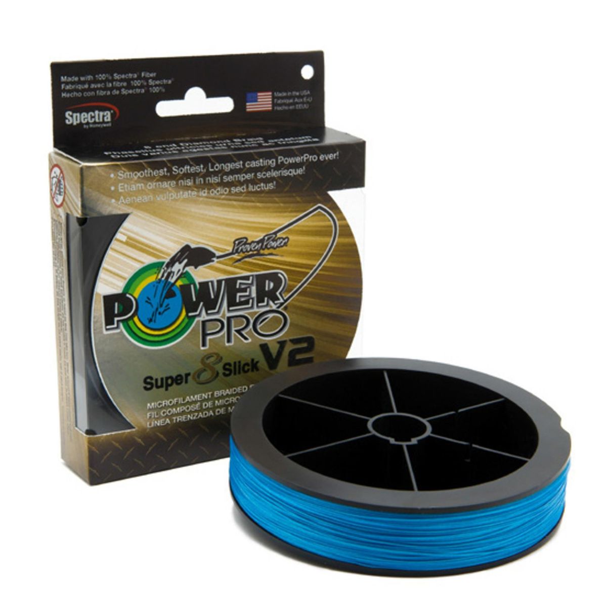 Power Pro 31500300300A Super 8 Slick V2 Braided Fishing Line (30lb., 300yds.) - Marine Blue