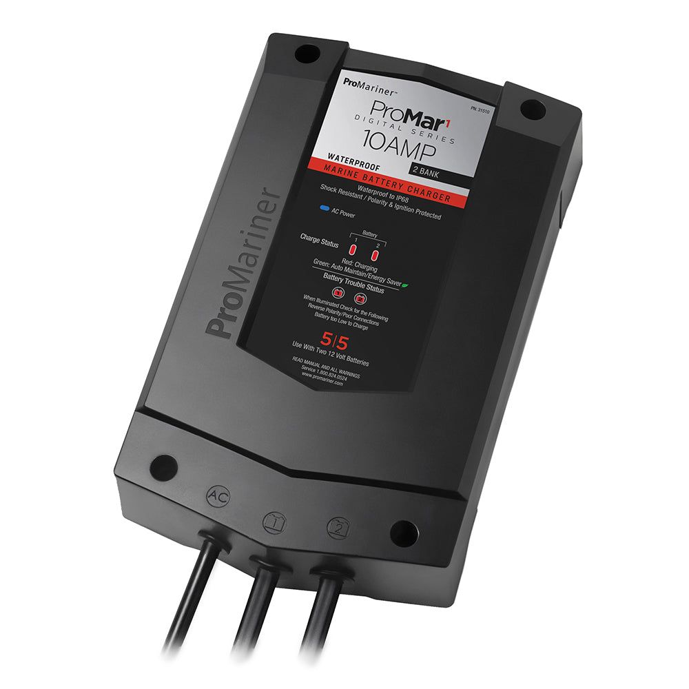 ProMariner ProMar1 DS Digital 10 Amp 2 Bank Charger