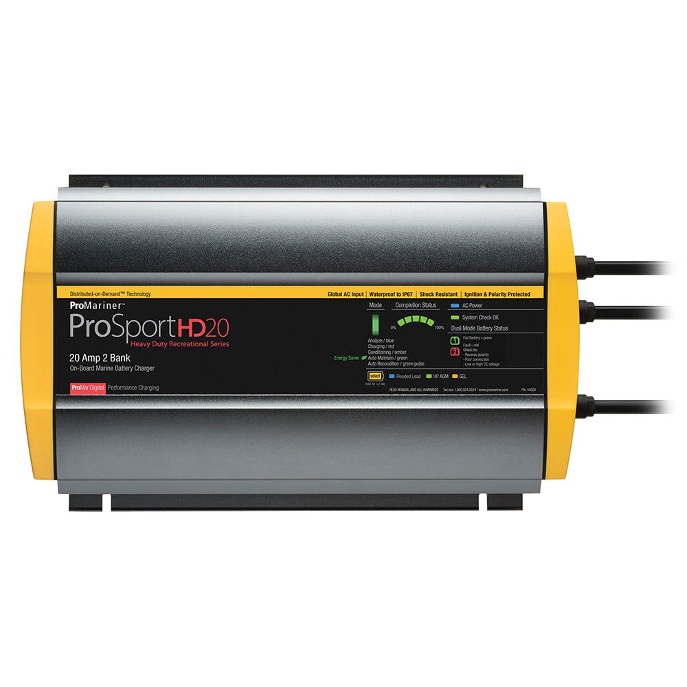 ProMariner ProSportHD 20 Gen 4 20 Amp 2 Bank Battery Charger
