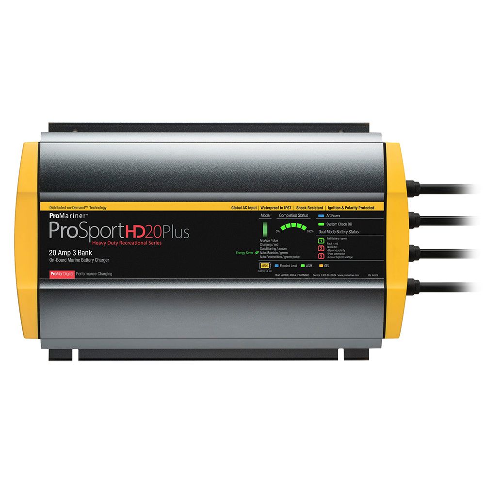 ProMariner ProSportHD 20 Plus Global Gen 4 20 Amp 3 Bank Battery Charger