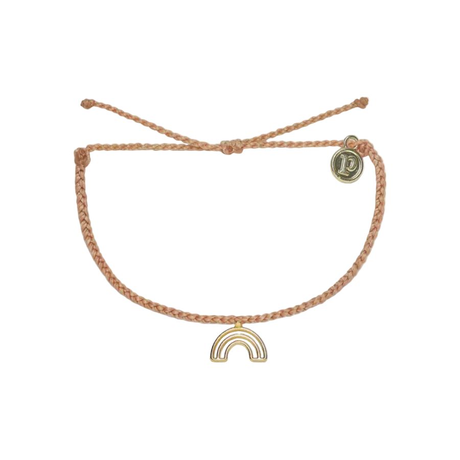 PURAVIDA CHASING RAINBOWS GOLD CHARM ALMOND BRACELET