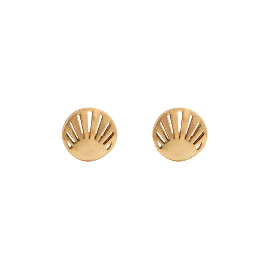 PURAVIDA CUTOUT SUNBURST STUD EARRINGS