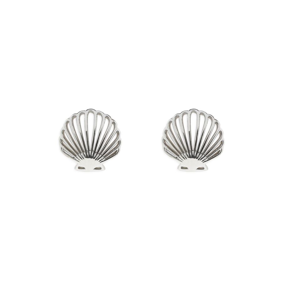PURAVIDA DELICATE SHELL STUD EARRINGS