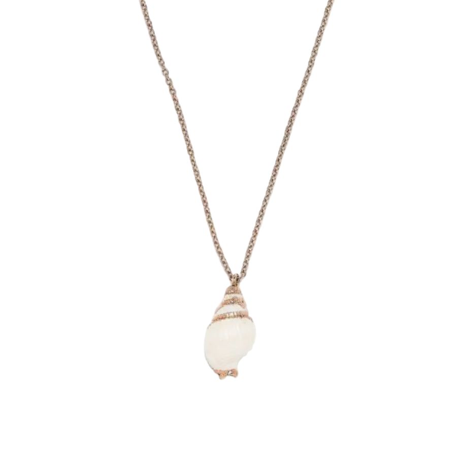 PURAVIDA ROSE GOLD ELECTROPLATED CONCH PENDANT NECKLACE