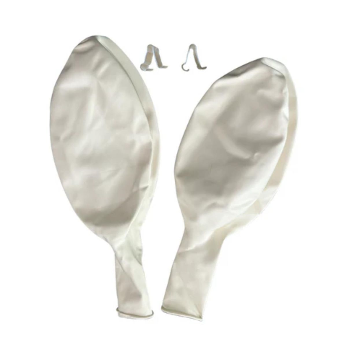 R&R Tackle White Helium Balloons with Clips