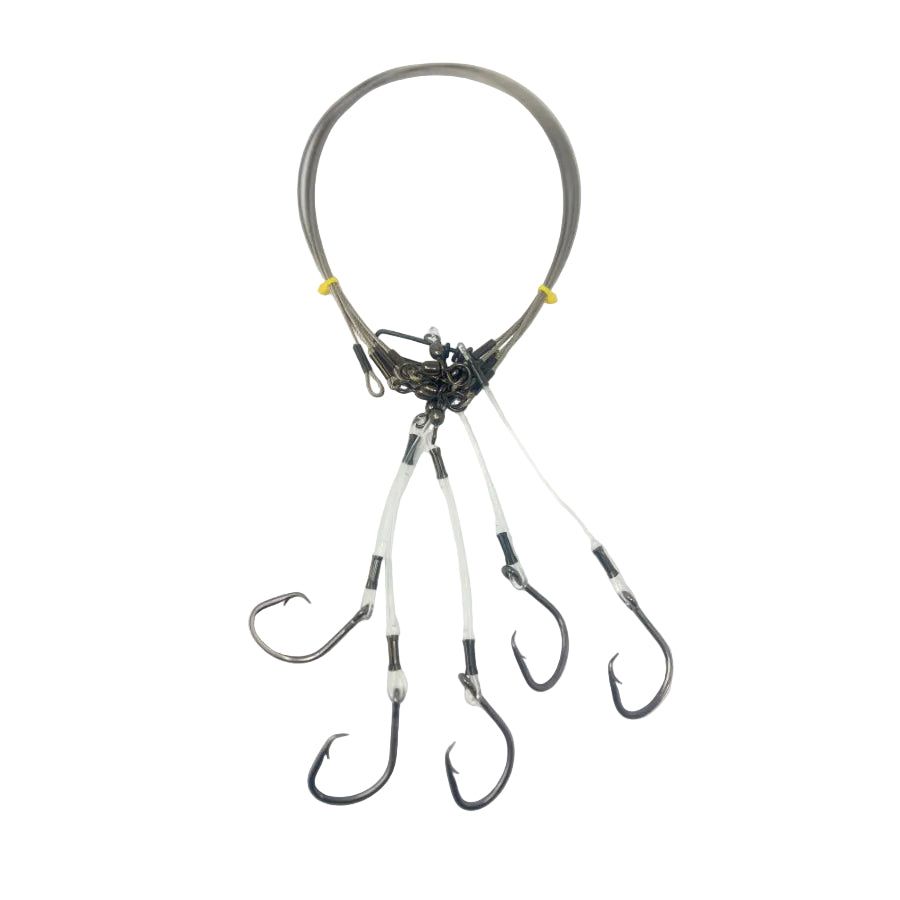 R&S CUSTOM BAIT DEEP DROP MUTU 5 HOOK CABLE RIG