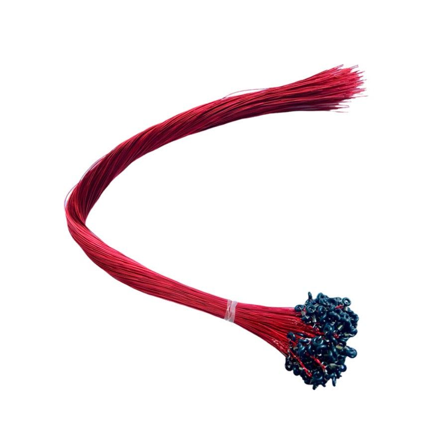 RINGER SWIVELS #1 PRE-TWISTED RED COATED COPPER WIRE 250 PACK