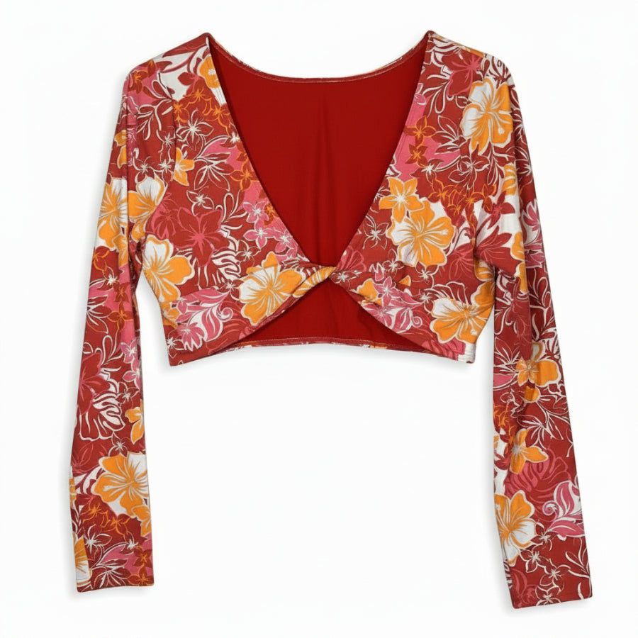 ROXY GLASSY TIDES CROPPED RASHGUARD LONG SLEEVE
