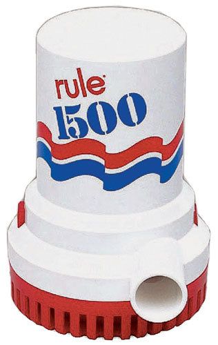 Rule Industries 02 Submersible, Non-Automatic Marine Bilge Pump (1500GPH, 12V)