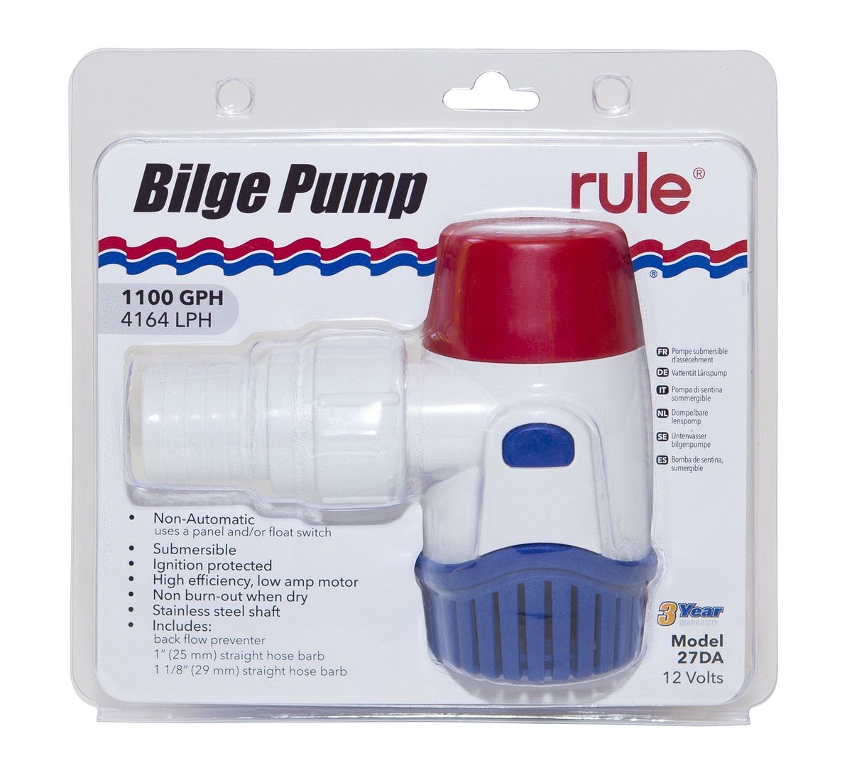 RULE Standard Bilge Pumping Systems - Non Automatic