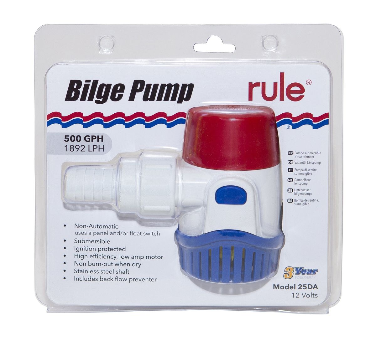 RULE Standard Bilge Pumping Systems - Non Automatic