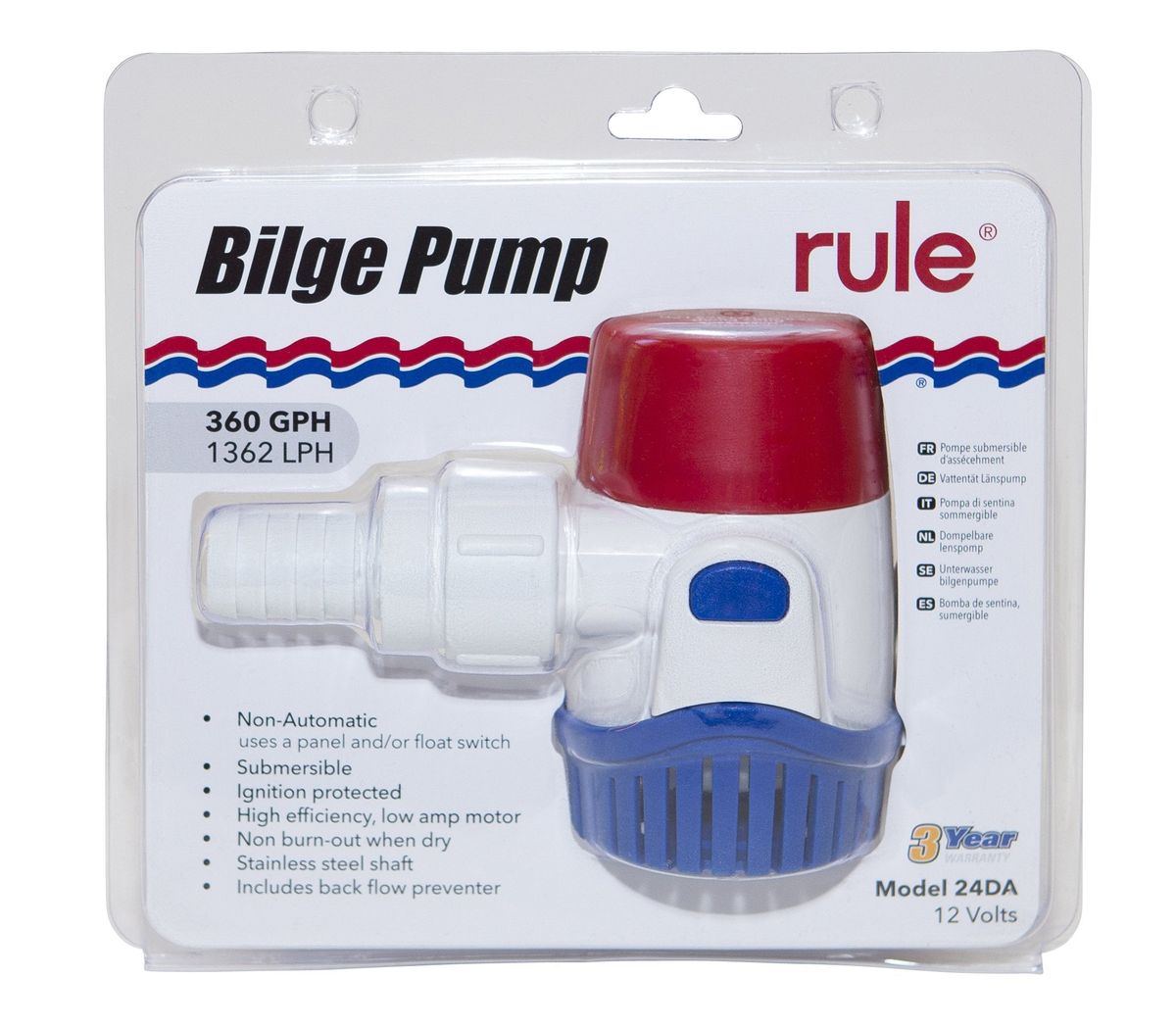 RULE Standard Bilge Pumping Systems - Non Automatic