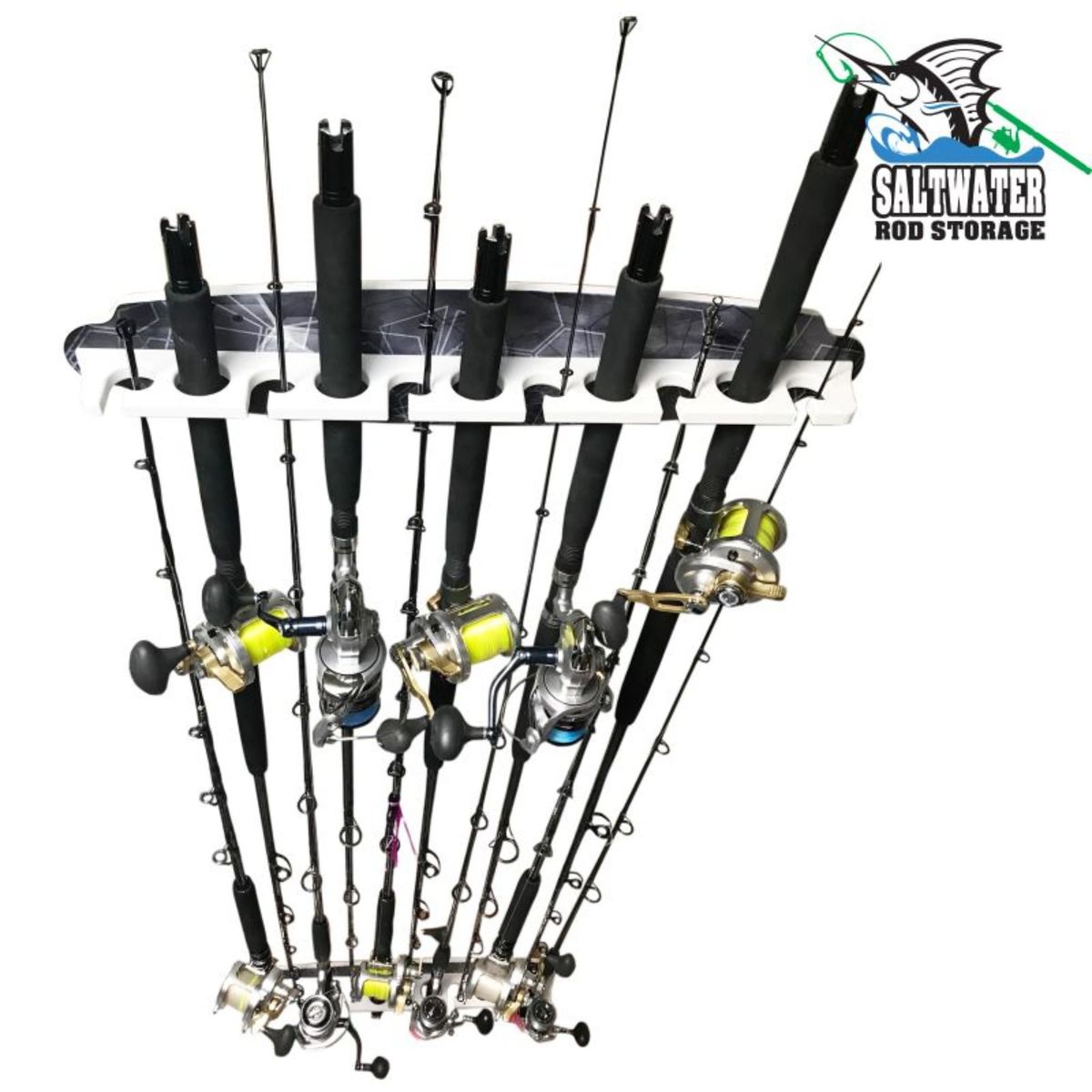 Reel Salty 11-Rod Offshore/Inshore Waterproof Fishing Pole Holders