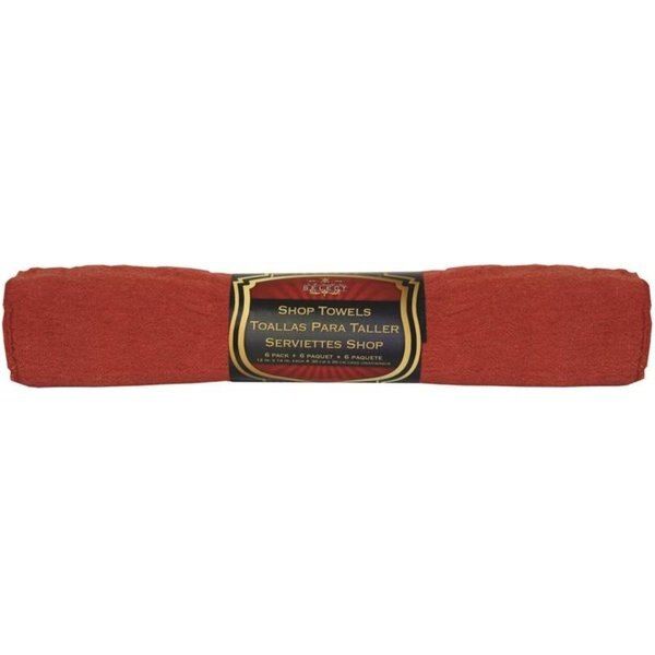 S.M. ARNOLD Woven Red Cotton Shop Towel 3-PK