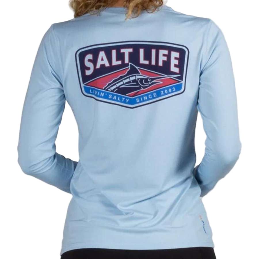 SALT LIFE FIN FORWARD LONG SLEEVE PERFORMANCE SHIRT