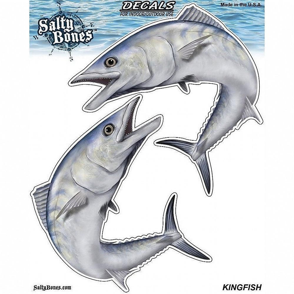 SALTY BONES Double Kingfish Decal