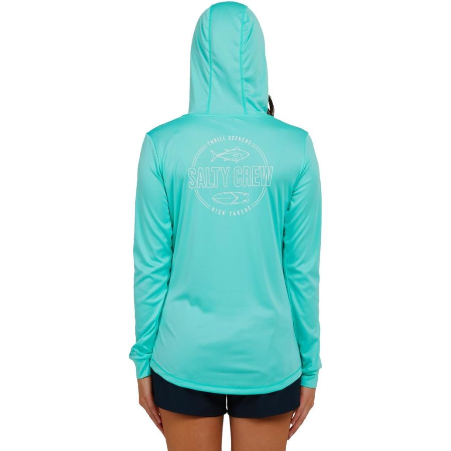 SALTY CREW OUTLINED LONG SLEEVE PERFORMANCE HOODIE