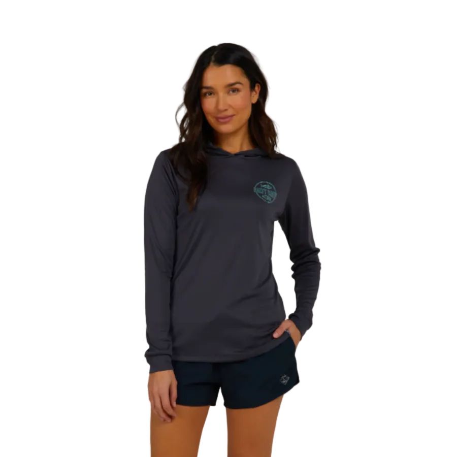 SALTY CREW OUTLINED LONG SLEEVE PERFORMANCE HOODIE