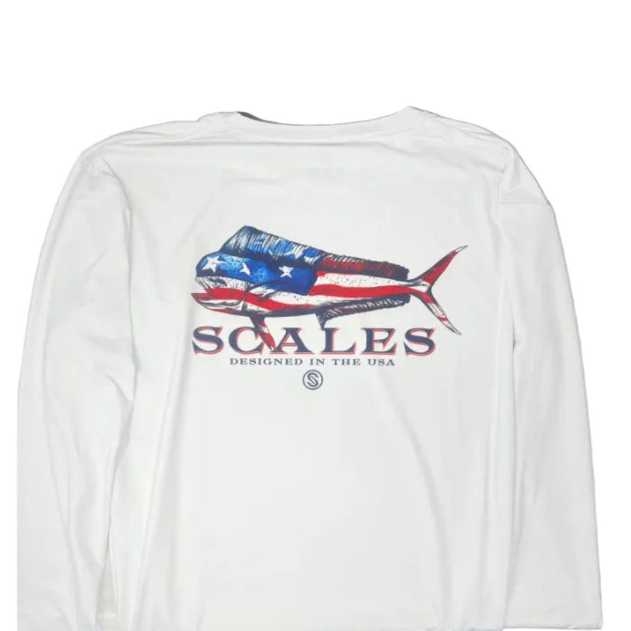 SCALES BOLD MAHI LONG SLEEVE PERFORMANCE SHIRT