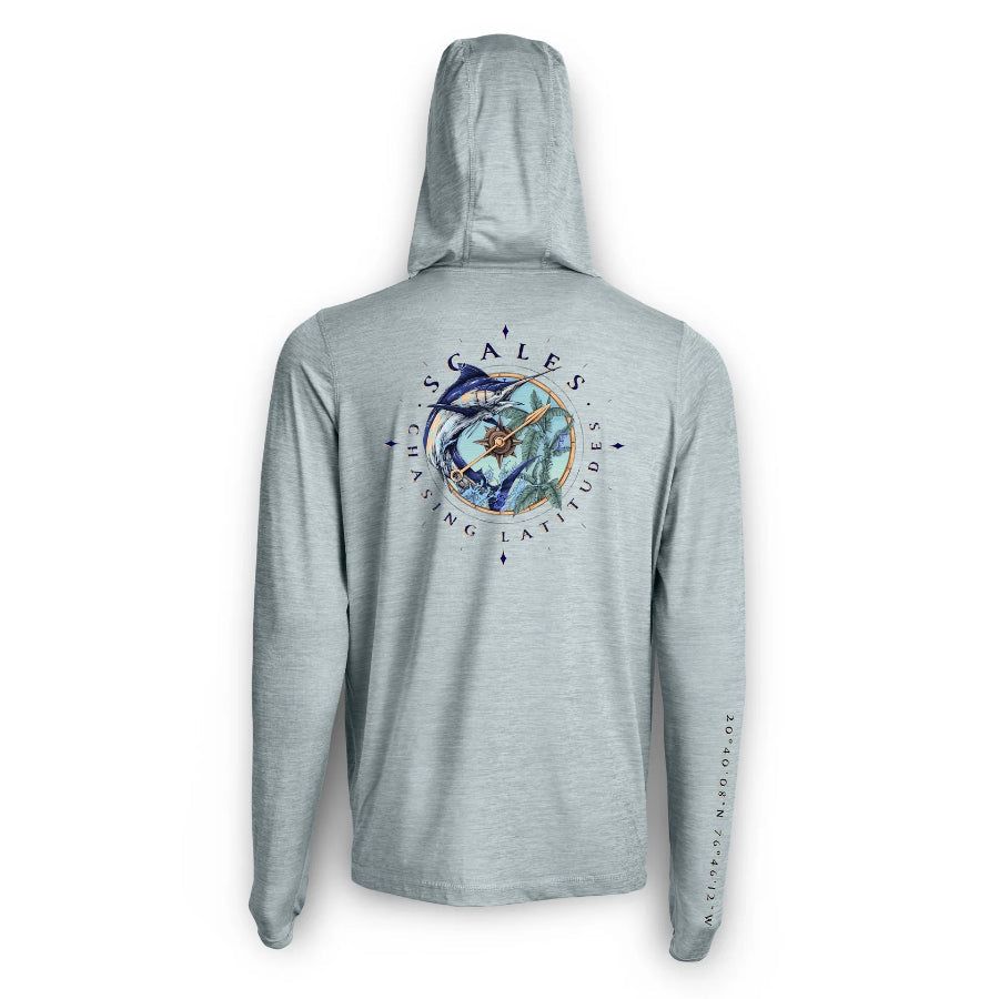 SCALES CHASING LATITUDES HOODED ACTIVE LONG SLEEVE PERFORMANCE