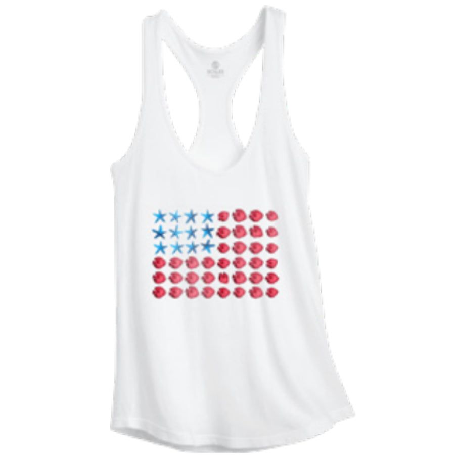 SCALES FISHY FLAG RACERBACK TANK TOP