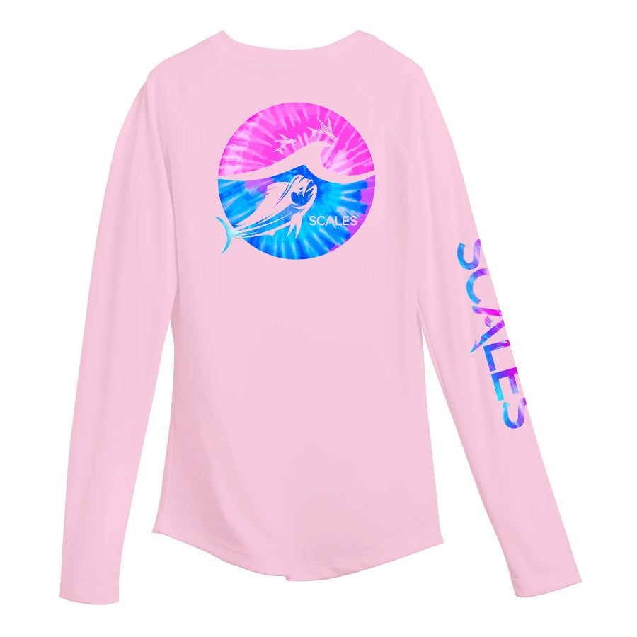 SCALES TIDE DYE WOMEN'S PERFORMANCE SHIRT