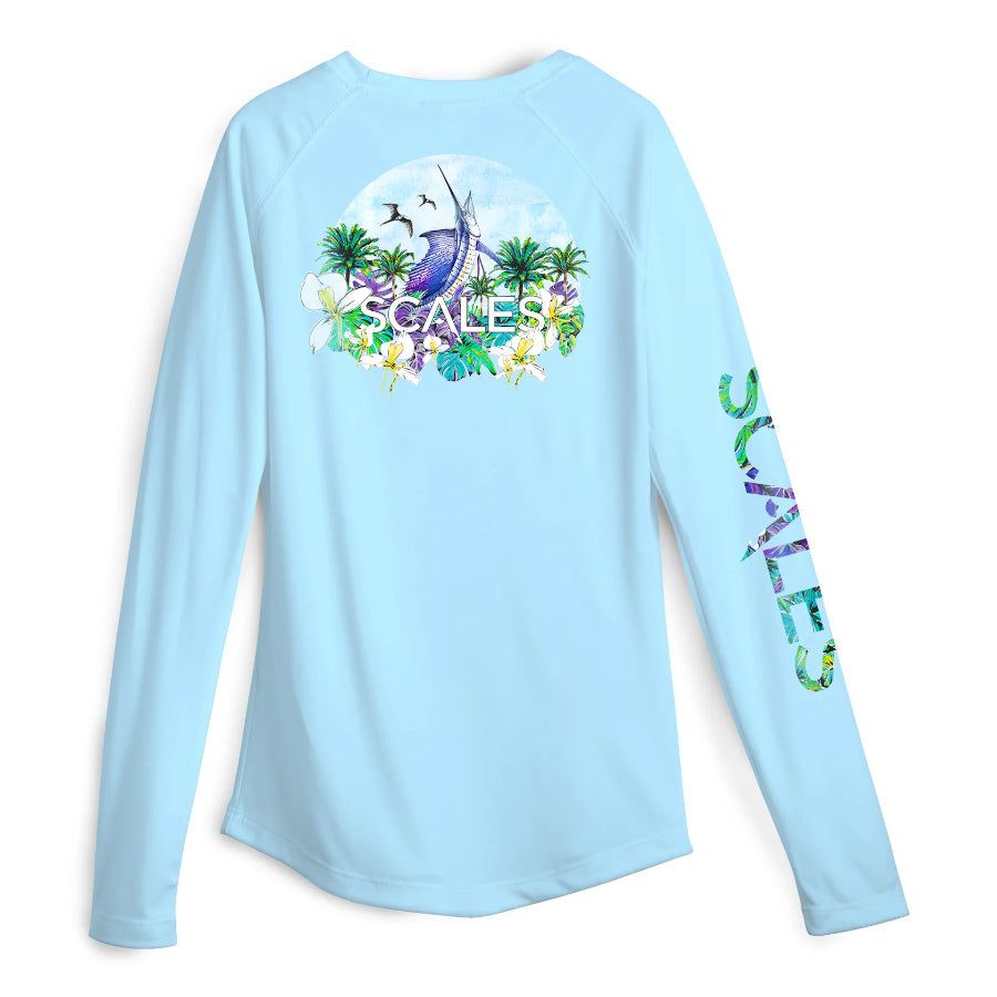SCALES WOMEN'S SAIL AWAY PERFORMANCE SHIRT