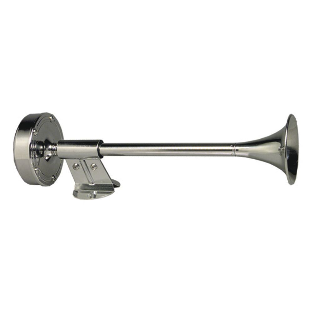 Schmitt Marine Deluxe All-Stainless Shorty Single Trumpet Horn 12V