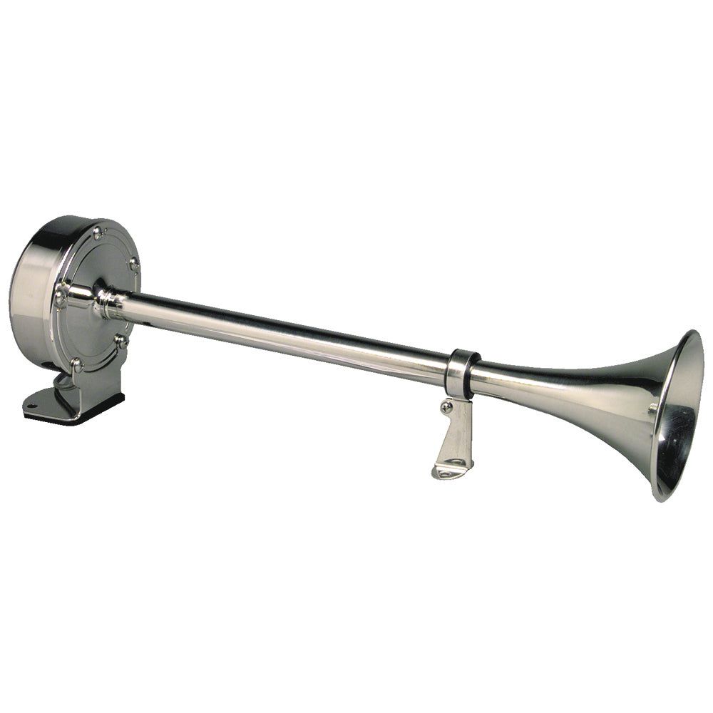 Schmitt Marine Deluxe All-Stainless Single Trumpet Horn 12V