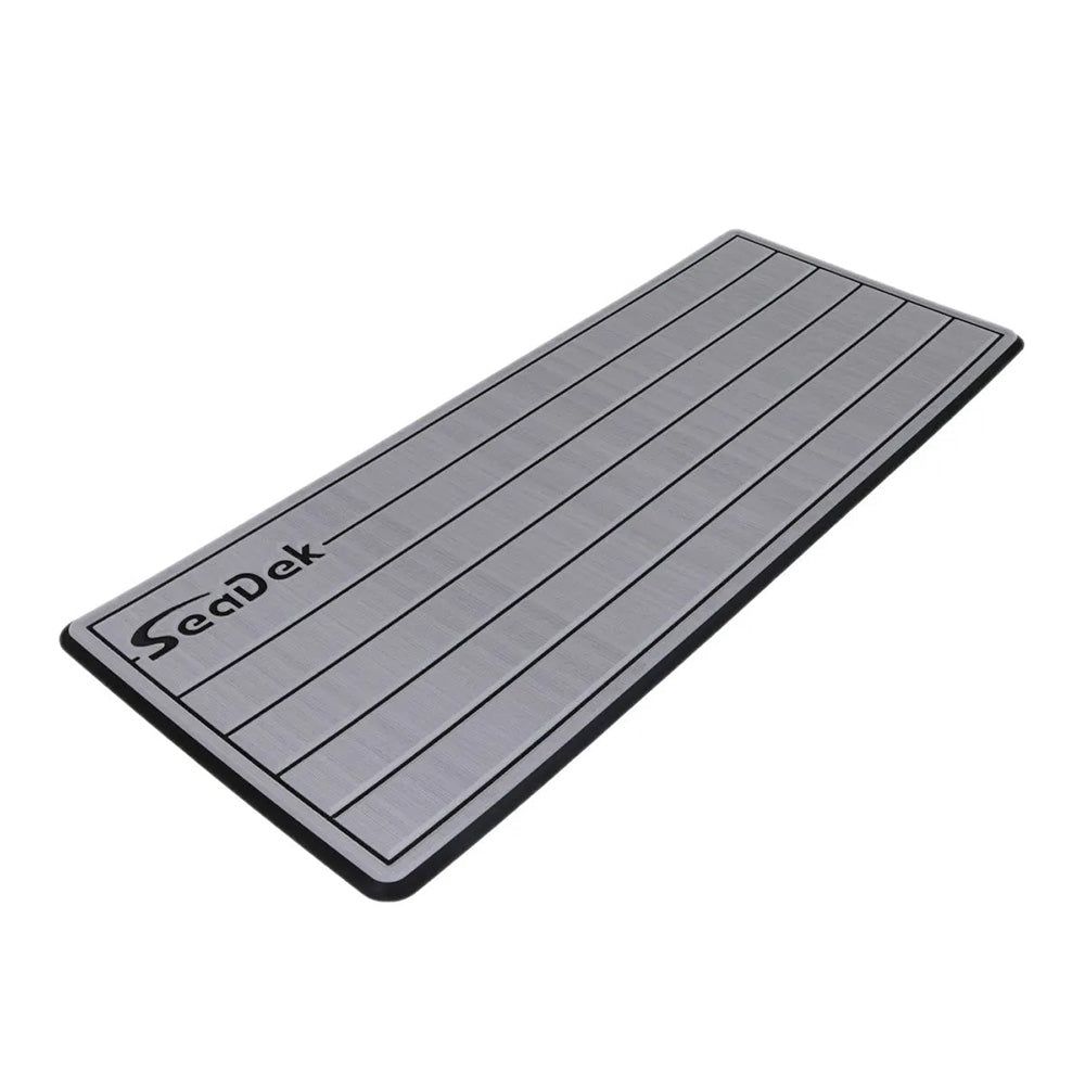 SeaDek 16 x 39" 20mm Dual Density Large Teak Helm Pad w/SeaDek Logo - Brushed Texture - Storm Gray/Black