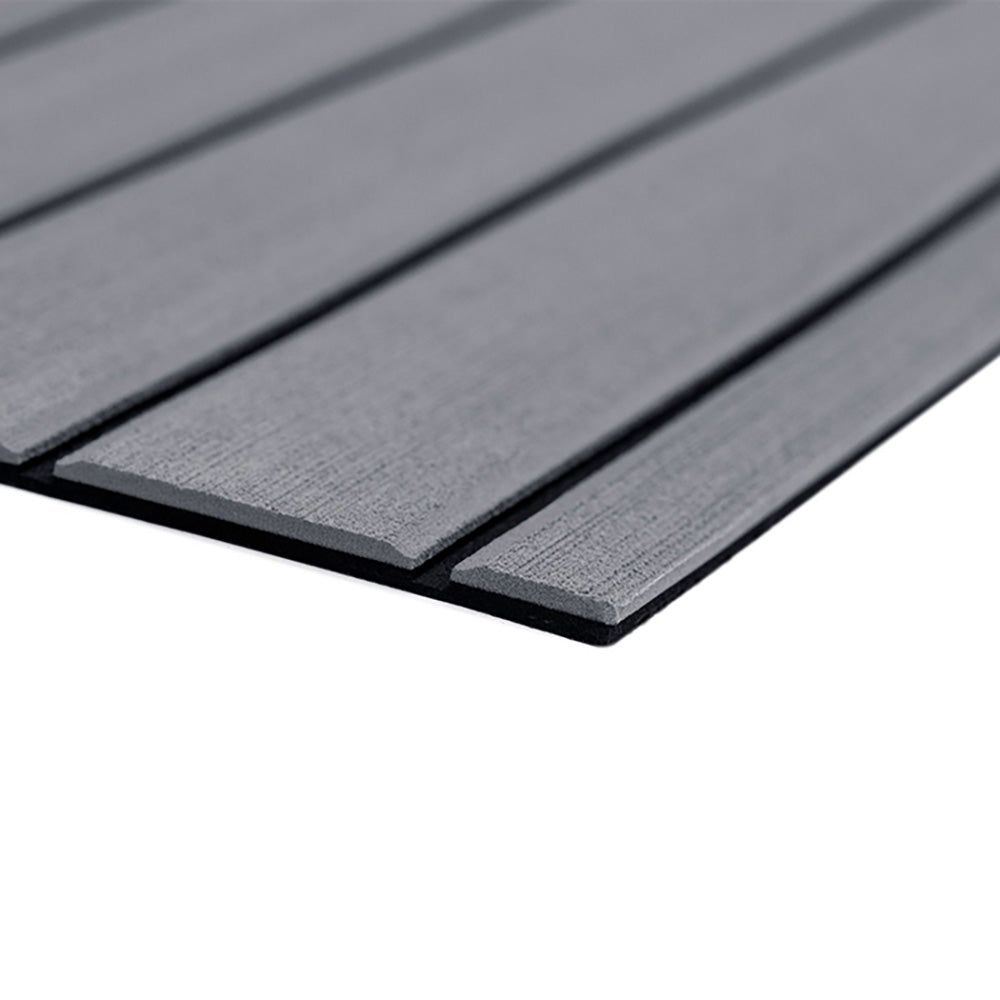 SeaDek 40" x 80" 6mm Teak Full Sheet - Brushed Texture - Storm Grey/Black