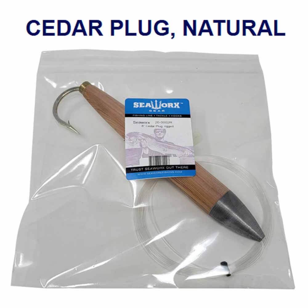 Seaworx Plain 8" Rigged Cedar Plug